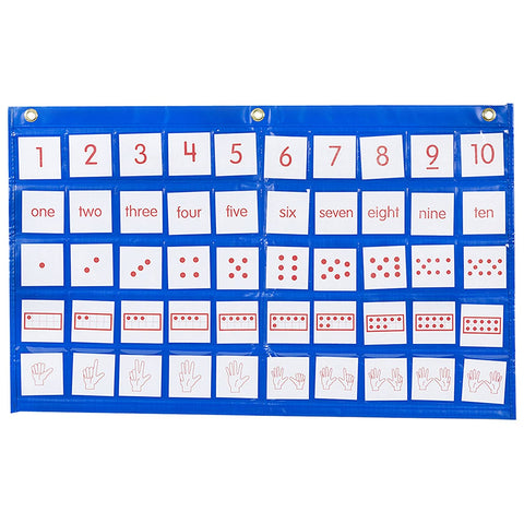 Didax DD-211773 Number Path Pocket Chart with Cards, Grade: 7 to Kindergarten (Pack of 51)