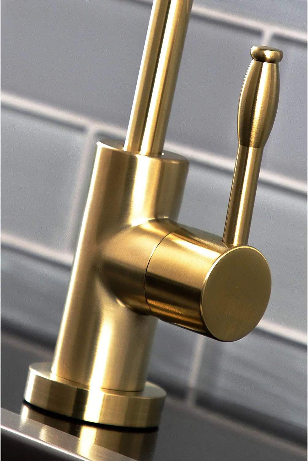 Kingston Brass KS6197NKL Nustudio Single-Handle Cold Water Filtration Faucet, Brushed Brass