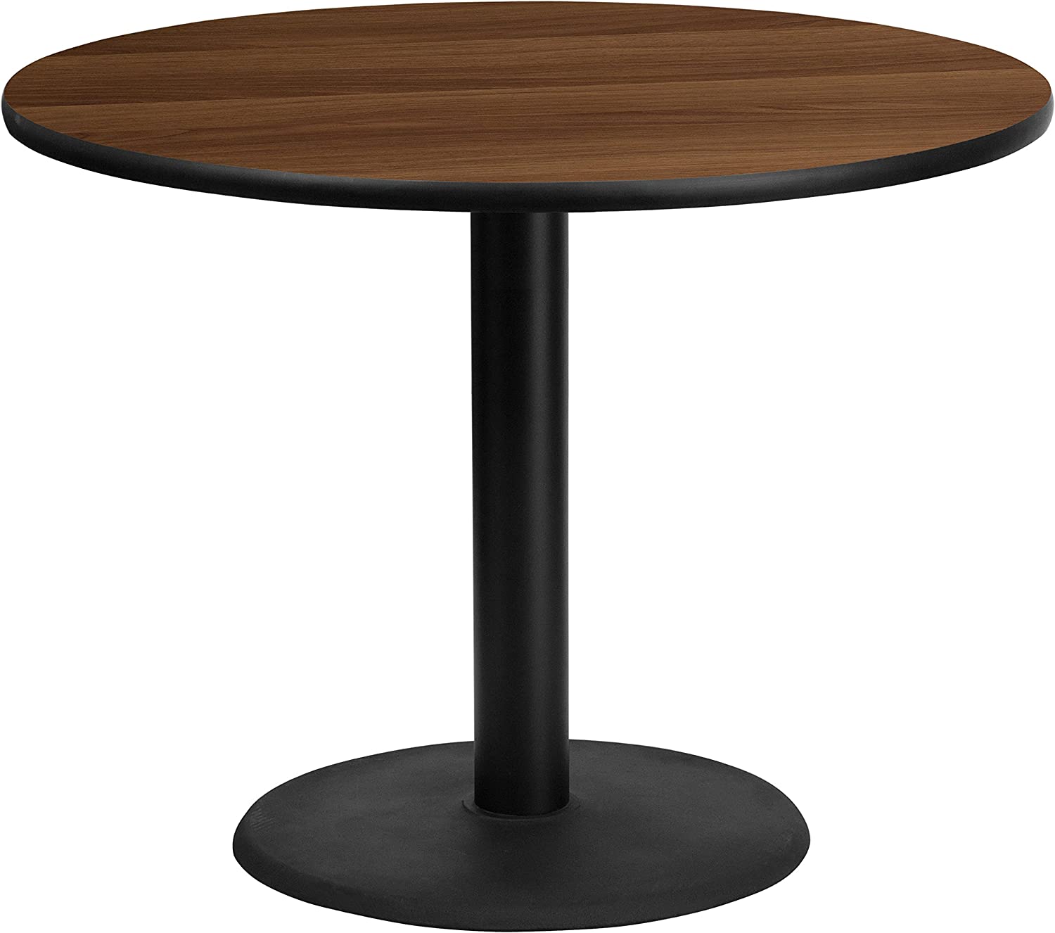 Flash Furniture 42&#39;&#39; Round Walnut Laminate Table Top with 24&#39;&#39; Round Table Height Base