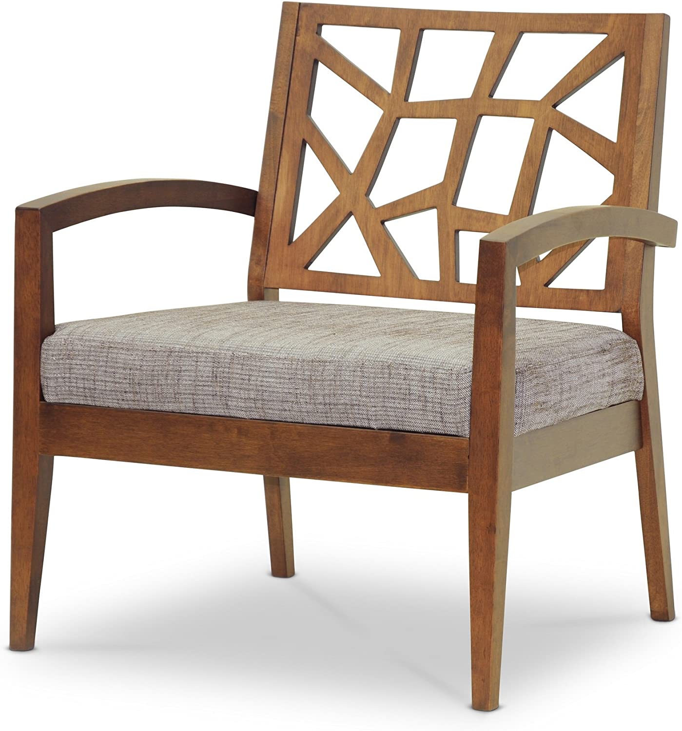 Baxton Studio Jennifer Modern Lounge Chair with Fabric Seat, Gray