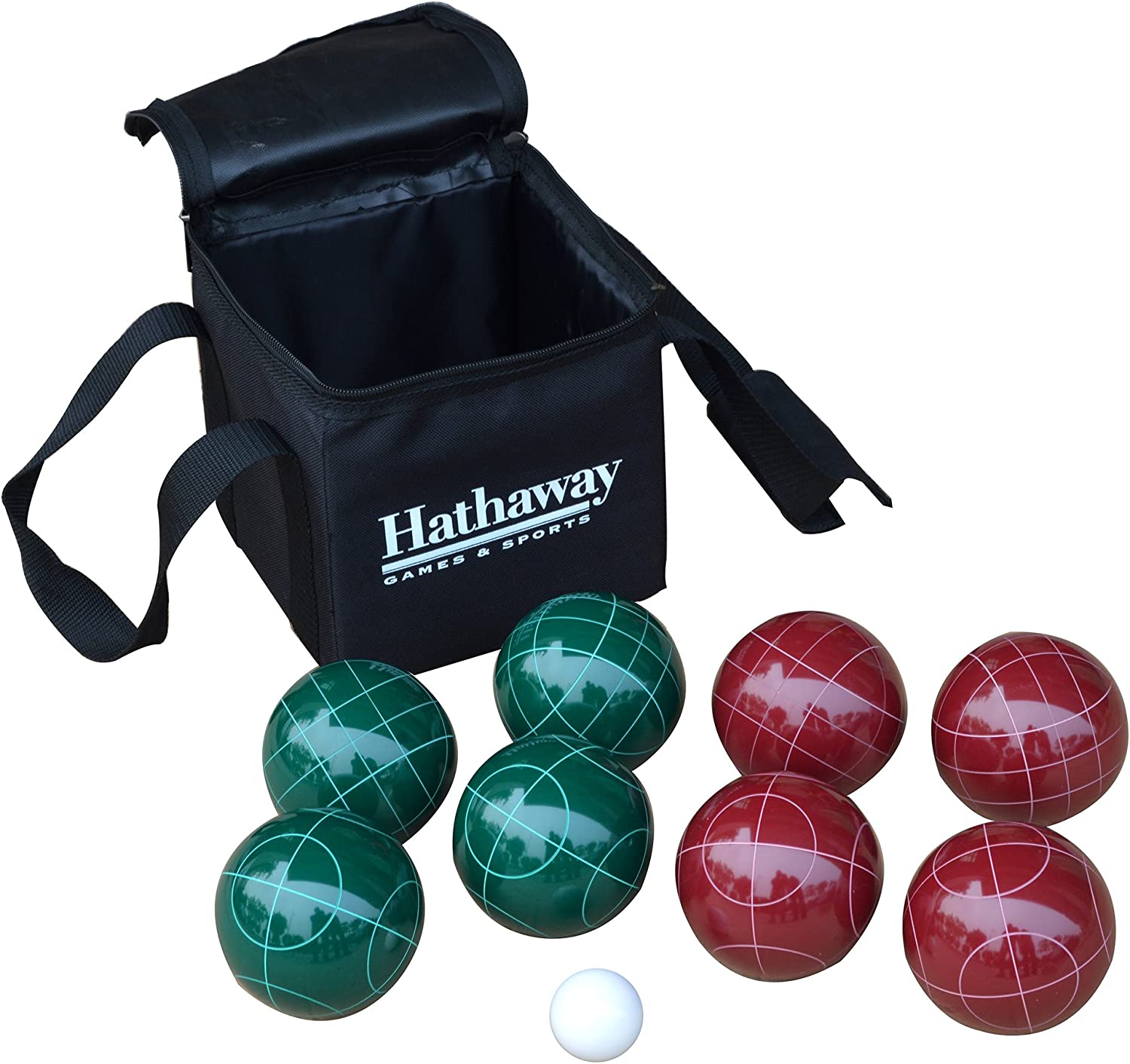 Hathaway Bocce Ball Set, Green,Red