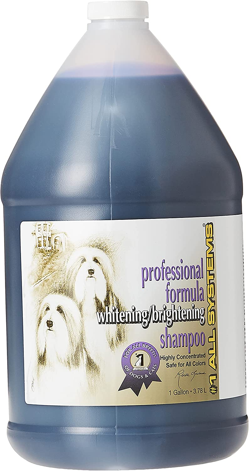 All Systems Professional Formula Whitening Dog and Cat Shampoo, 1-Gallon