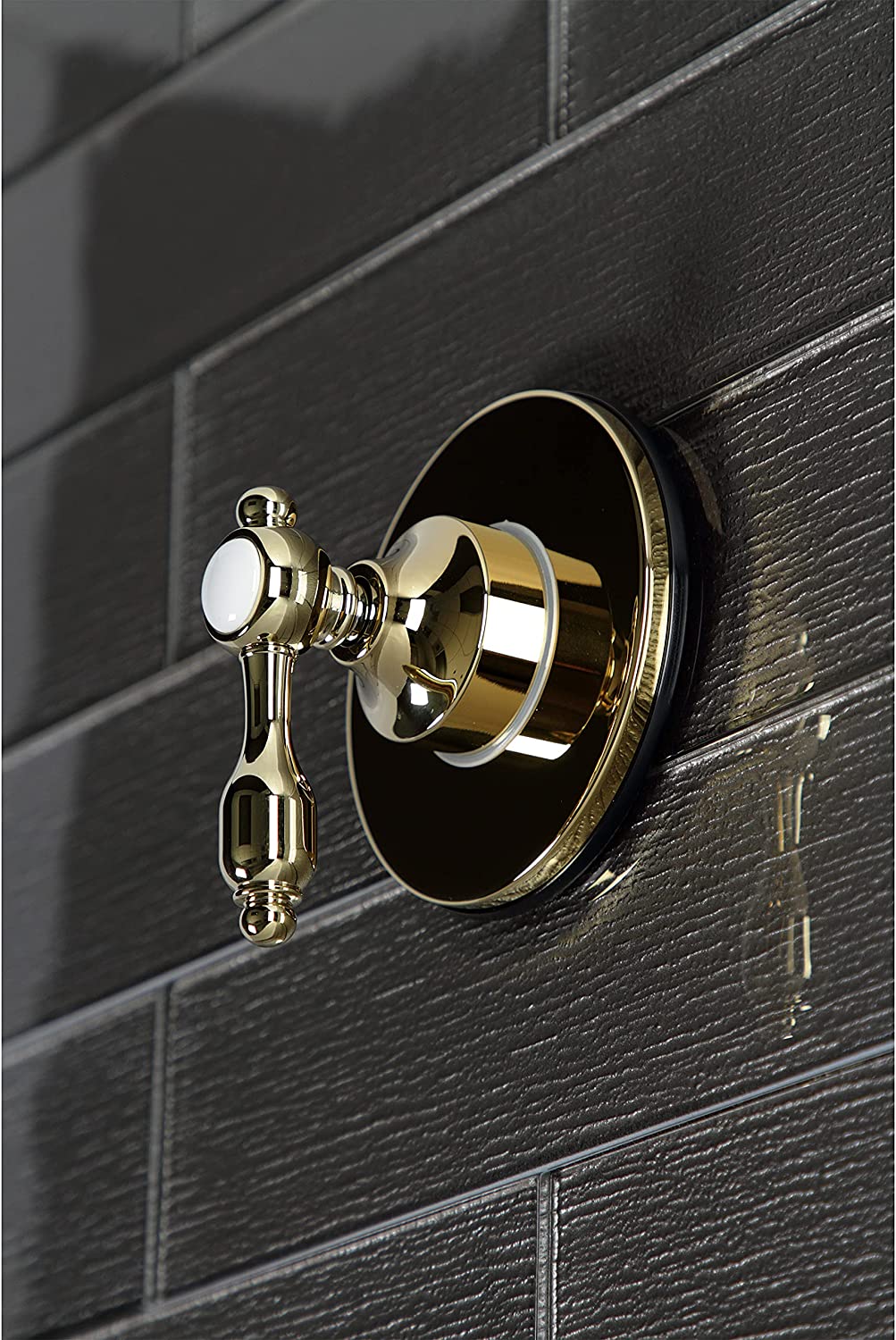 Kingston Brass KS3032TAL Tudor Three-Way Diverter Valve with Trim Kit, Polished Brass