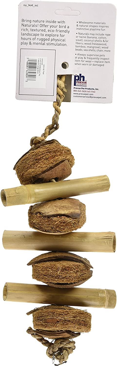 Prevue Hendryx 62800 Naturals Coco and Bamboo Bird Toy