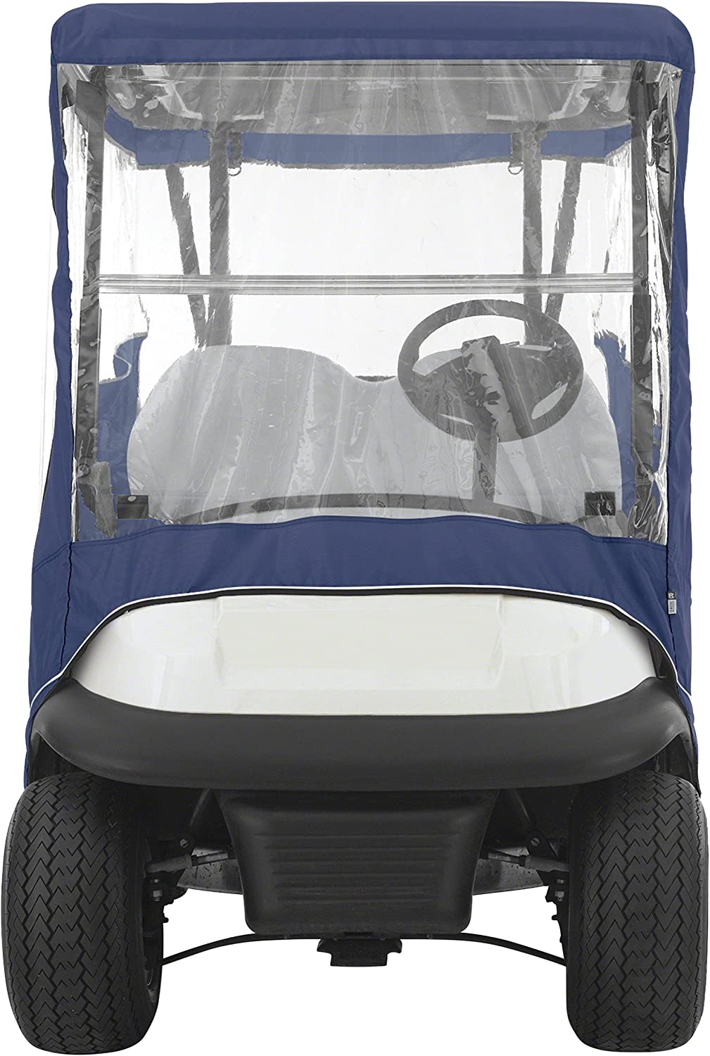 Classic Accessories Fairway Golf Cart Travel Enclosure, Navy, Short Roof