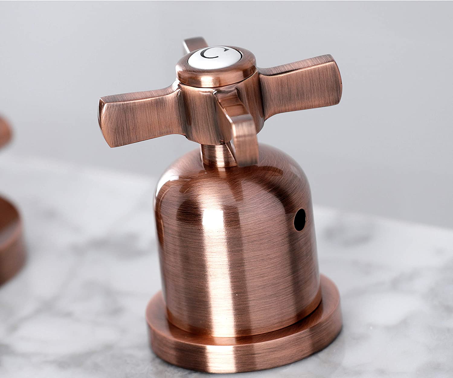 Kingston Brass FSC892ZXAC Millennium Widespread Bathroom Faucet, Antique Copper