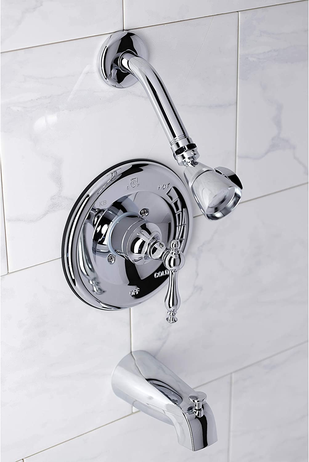 Kingston Brass KB1631NL Tub and Shower Faucet, Polished Chrome