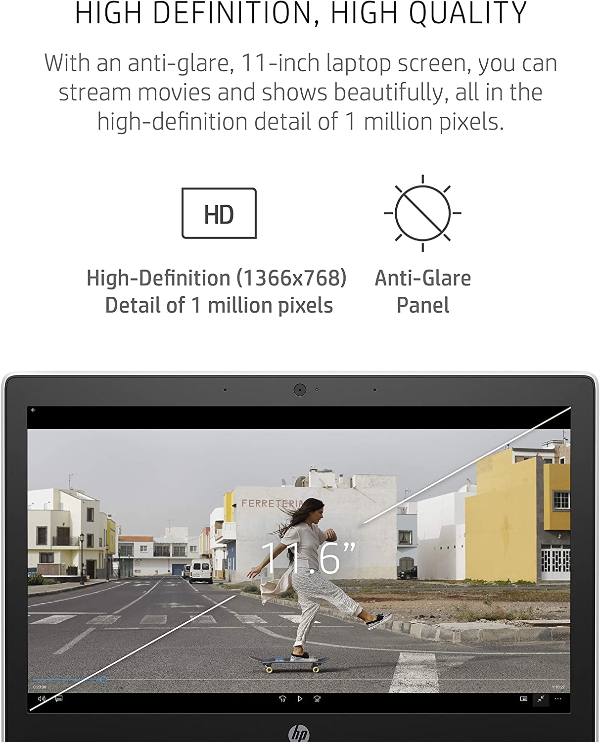 HP Chromebook 11-inch Laptop - MediaTek - MT8183 - 4 GB RAM - 32 GB eMMC Storage - 11.6-inch HD IPS Touchscreen - with Chrome OS√É¬¢√¢‚Ç¨≈æ√Ç¬¢ - (11a-na0050nr, 2020 model, Snow White)