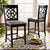 Baxton Studio Arden Modern and Contemporary Grey Fabric Upholstered Espresso Brown Finished 2-Piece Wood Counter Stool Set of 4