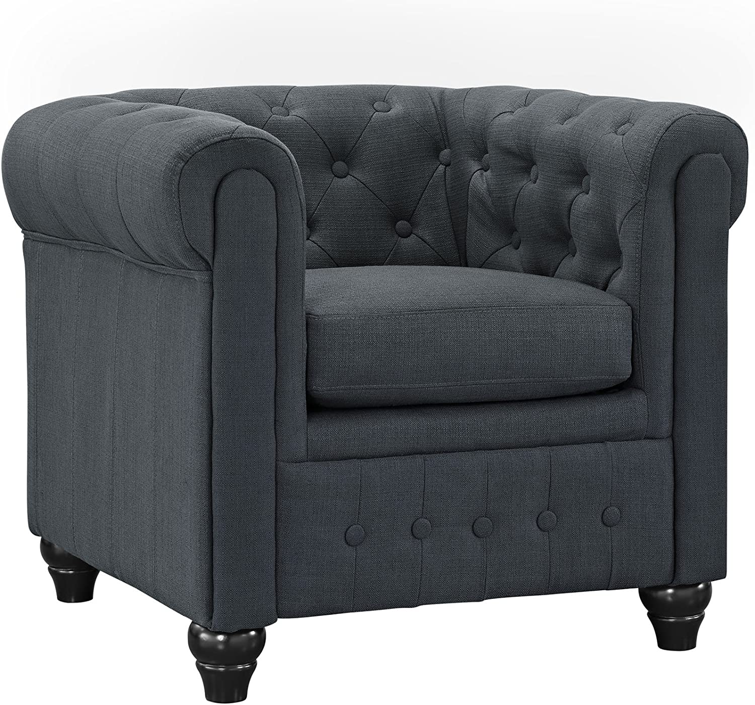 Modway Earl Fabric Armchair, Gray