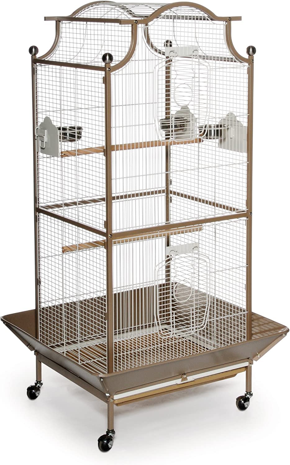 Prevue Hendryx Pagoda Cockatiel Cage, Coco and Cream, 5/8&#34; (3141)