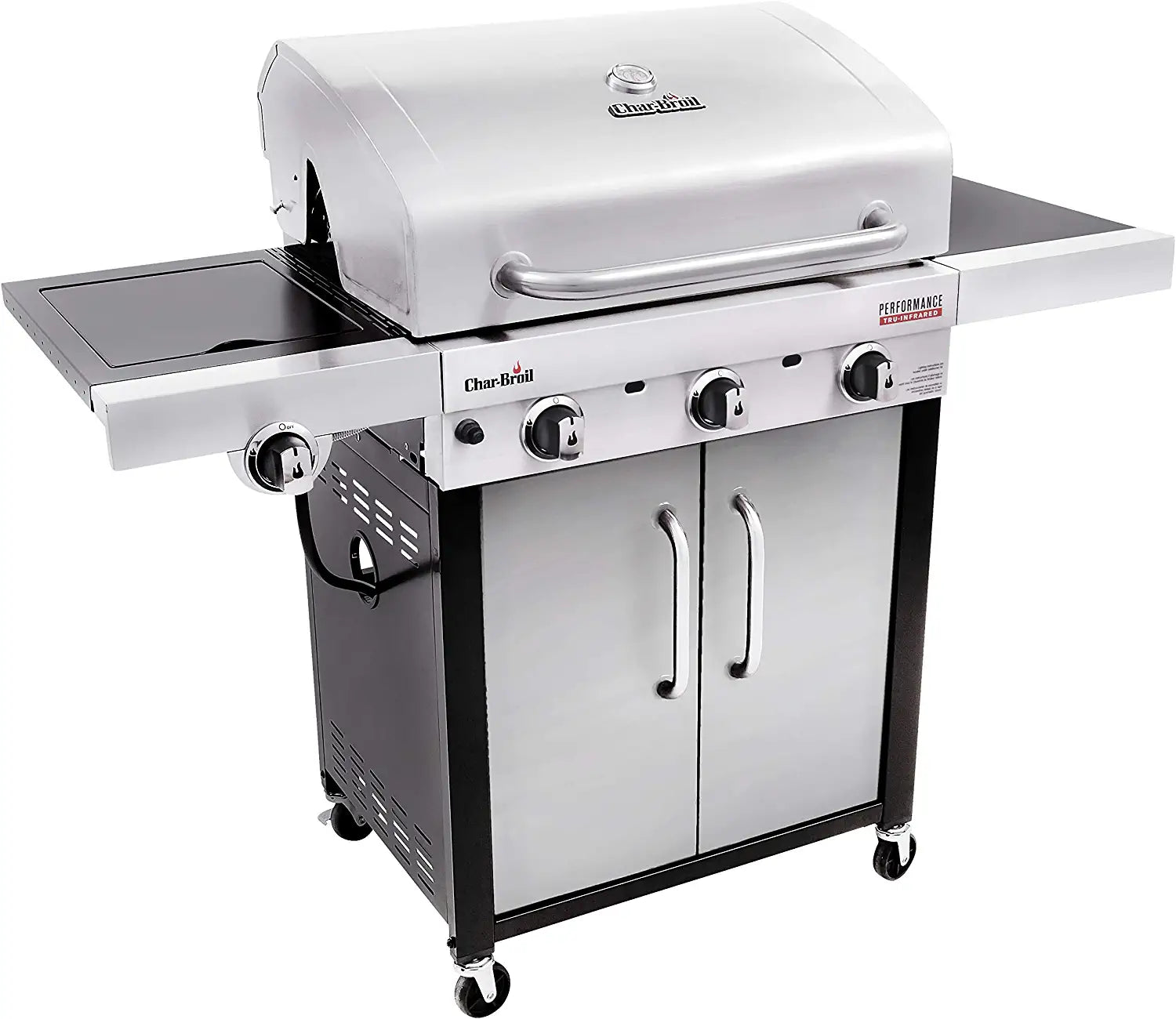 Char-Broil 463371719 Performance TRU-Infrared 3-Burner Cabinet Style Gas Grill, Stainless Steel