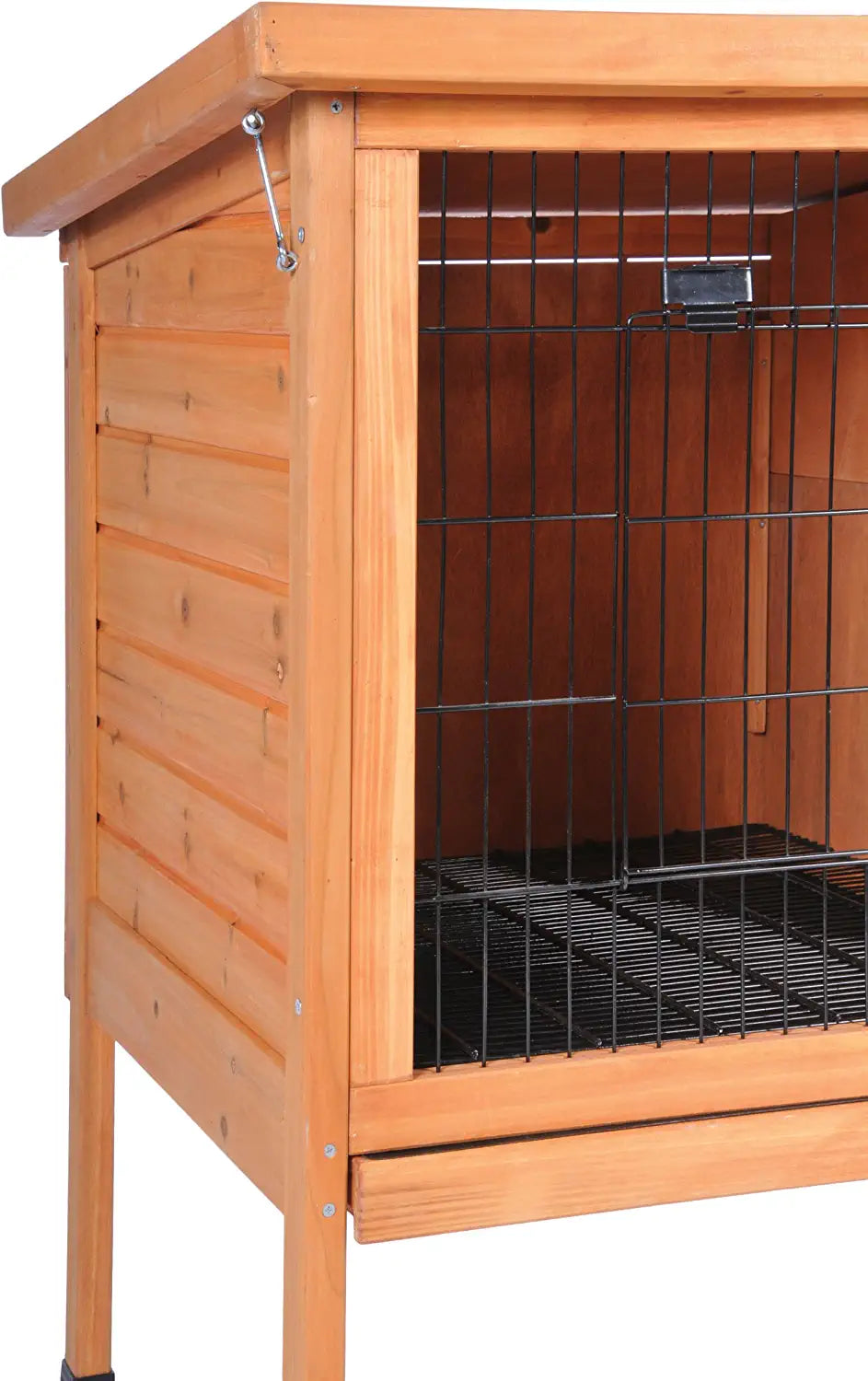 Prevue Hendryx 461 Large Rabbit Hutch, Stained Wood