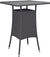 Modway Convene Wicker Rattan Outdoor Patio Small Square Bar Table in Espresso