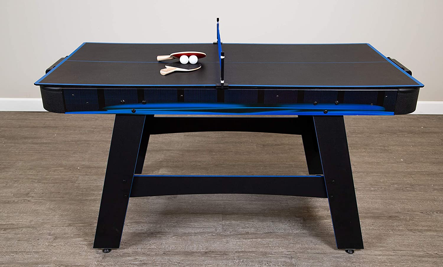 Hathaway Bandit 5-Ft Air Hockey and Table Tennis Multigame Table, Great for Family Game Rooms, Includes Strikers, Pucks, Paddles, Balls and net/Post Set