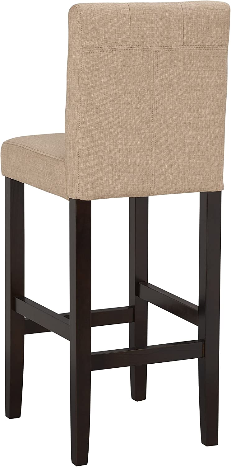 Boraam Lyon Bar Height Stool, 29-Inch, Khaki