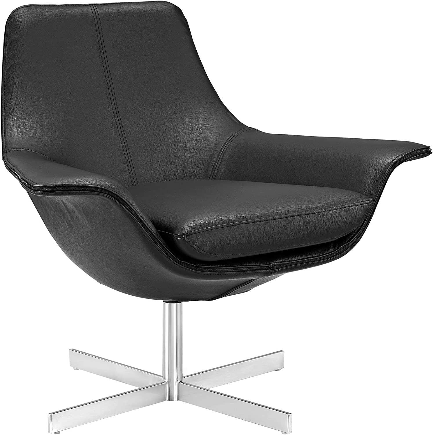 Modway Release Fabric Lounge Chair, Black, Medium