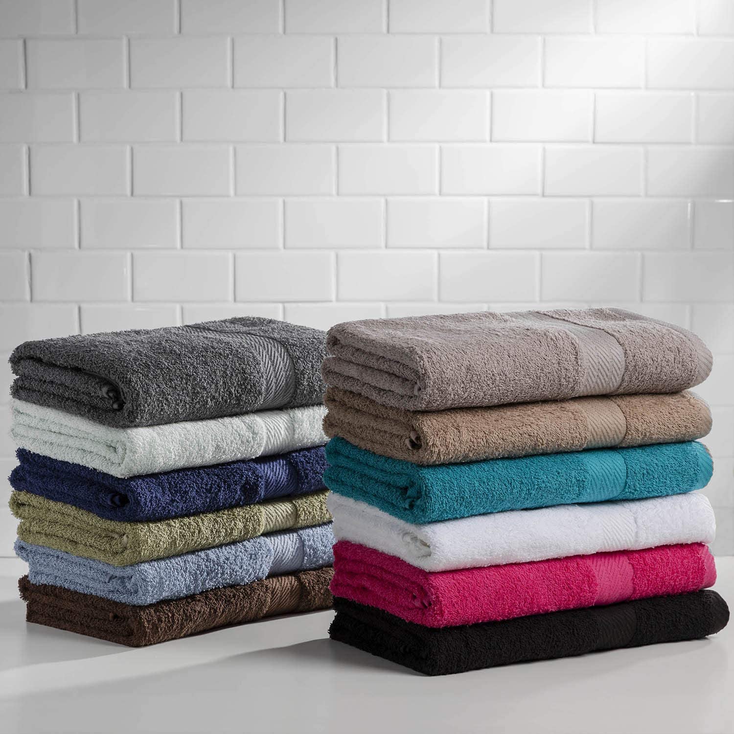 Baltic Linen Ultra 100% Cotton Towels, 2 Bath Towels, 2 Hand Towels, 2 Washcloths, Grey, 6 Piece Set