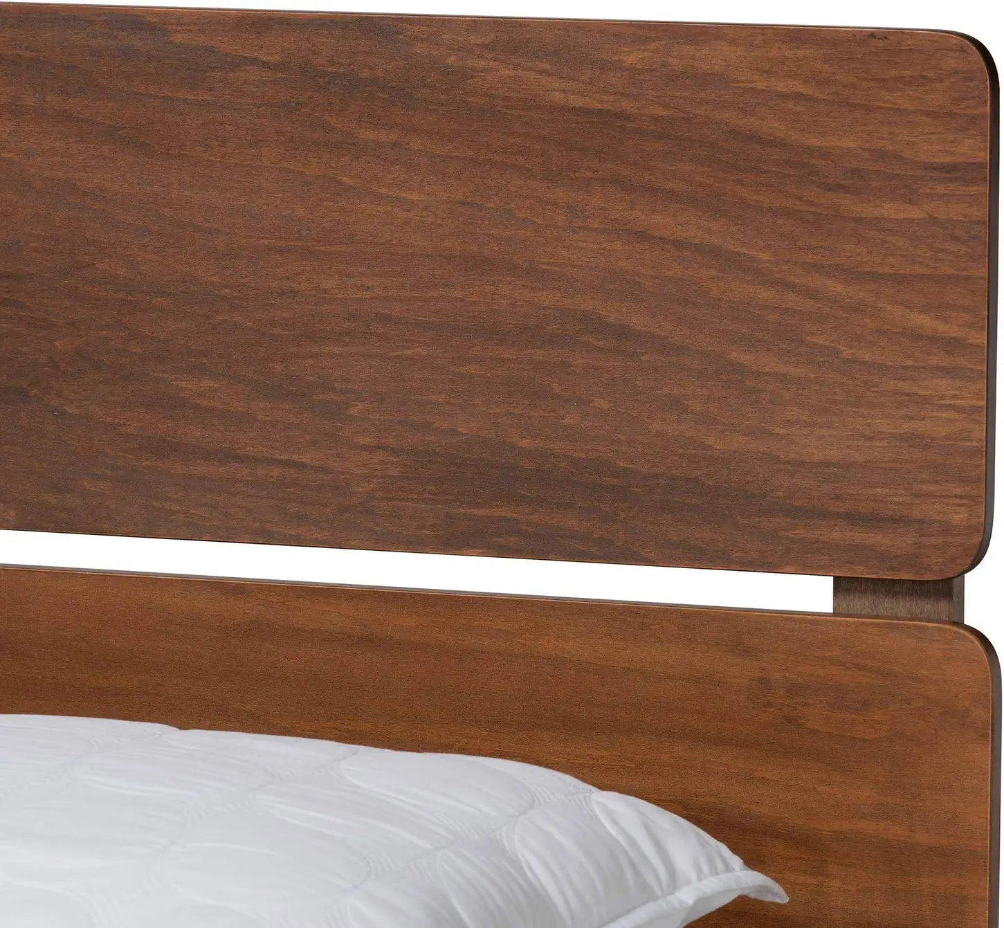 Baxton Studio Anthony Modern and Contemporary Walnut Brown Finished Wood Queen Size Panel Bed