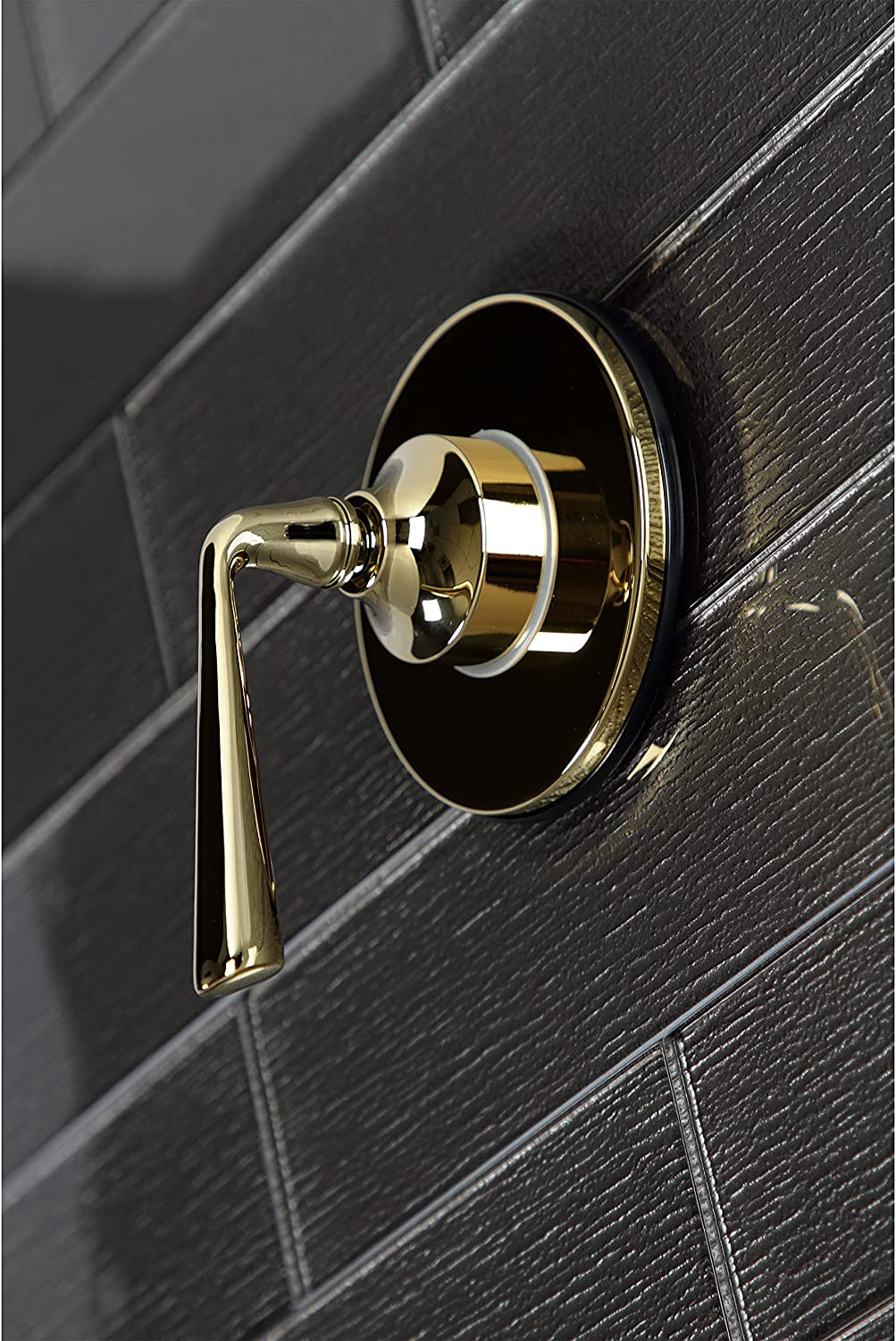 Kingston Brass KS3032ZL Three-Way Diverter Valve with Trim Kit, Polished Brass