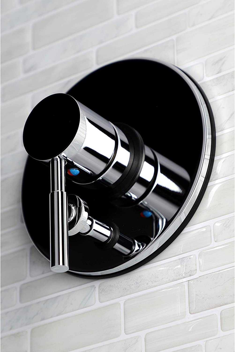 Kingston Brass KB86910DLLST Tub and Shower Faucet Valve and Trim Only, Polished Chrome