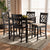 Baxton Studio Arden Modern and Contemporary Sand Fabric Upholstered Espresso Brown Finished 5-Piece Wood Pub Set