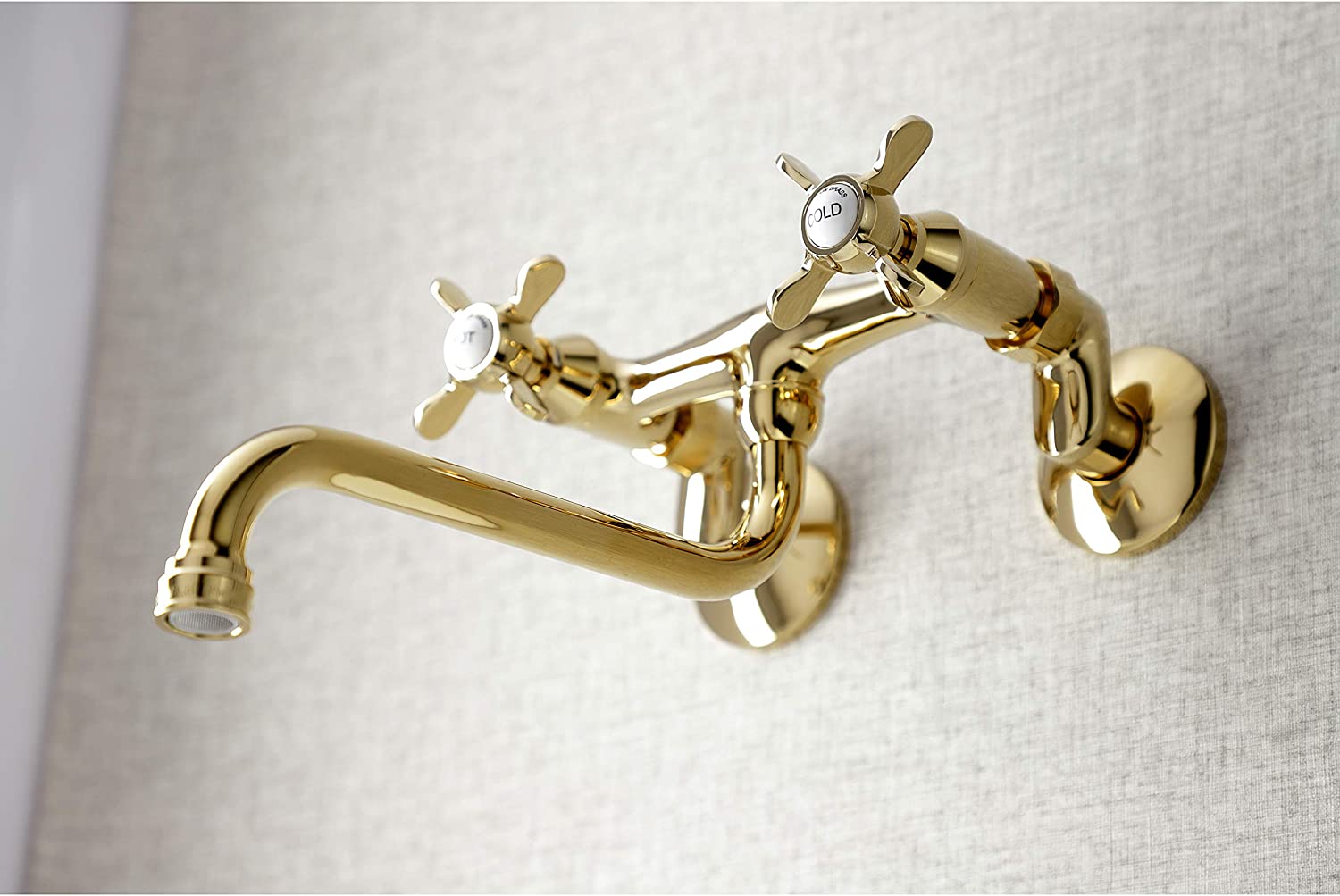 Kingston Brass KS115PB Essex Bathroom Faucet, Polished Brass