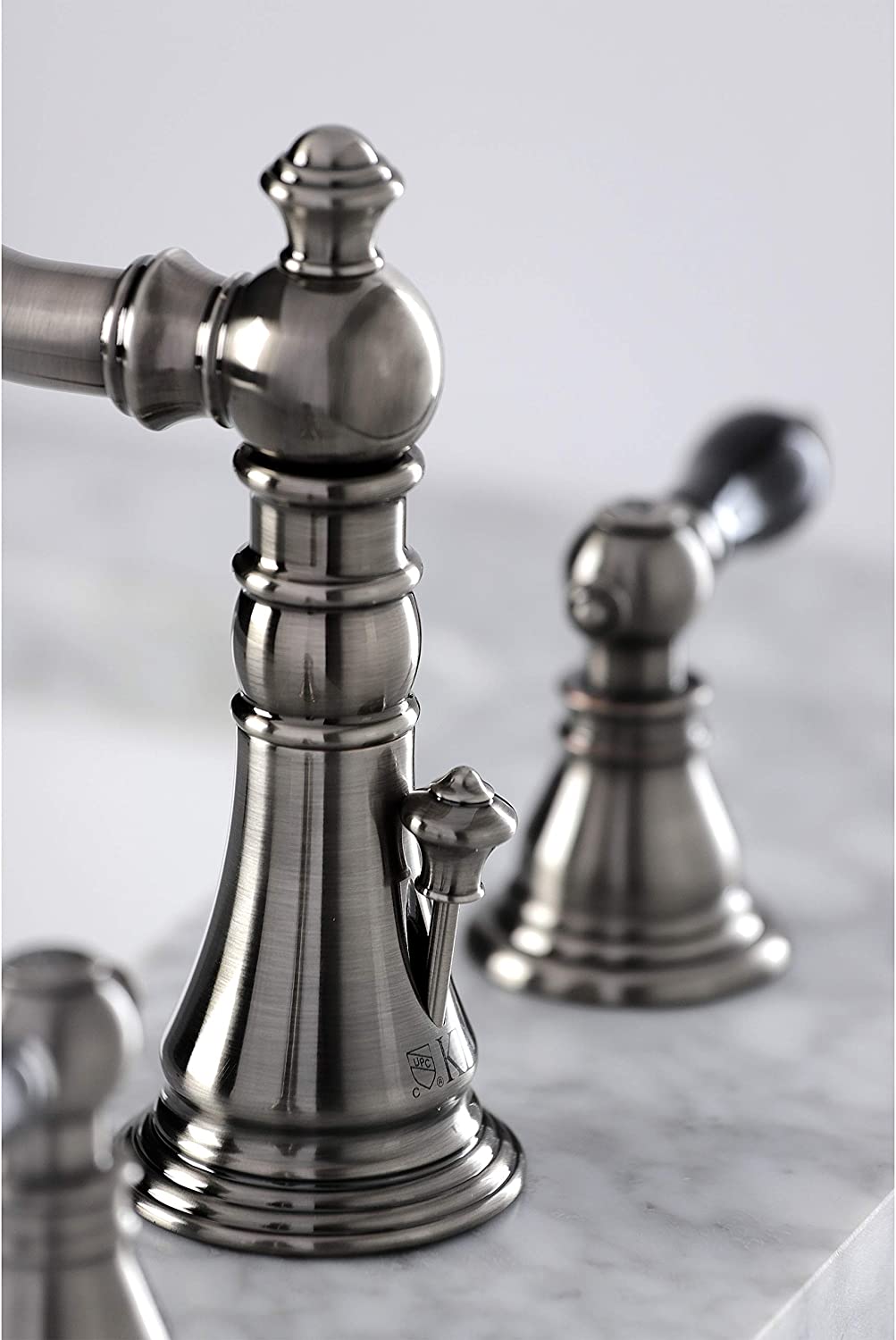 Kingston Brass FSC1974AKL Duchess Widespread Bathroom Faucet, Black Stainless