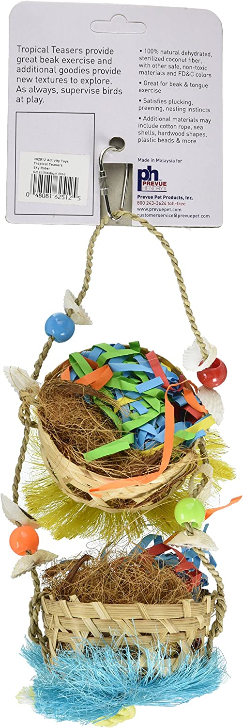 Prevue Pet Products 62512 Tropical Teasers Sky Rider Bird Toy, Multicolor, 12 x 3.5