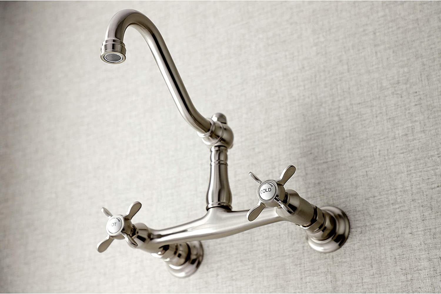 Kingston Brass KS3248BEX Essex Bathroom Faucet, Brushed Nickel