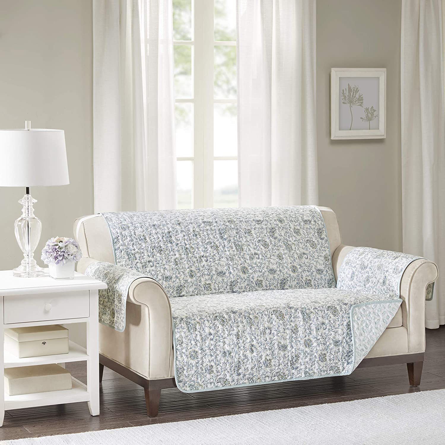 Madison Park Dawn Cotton Printed Loveseat Protector