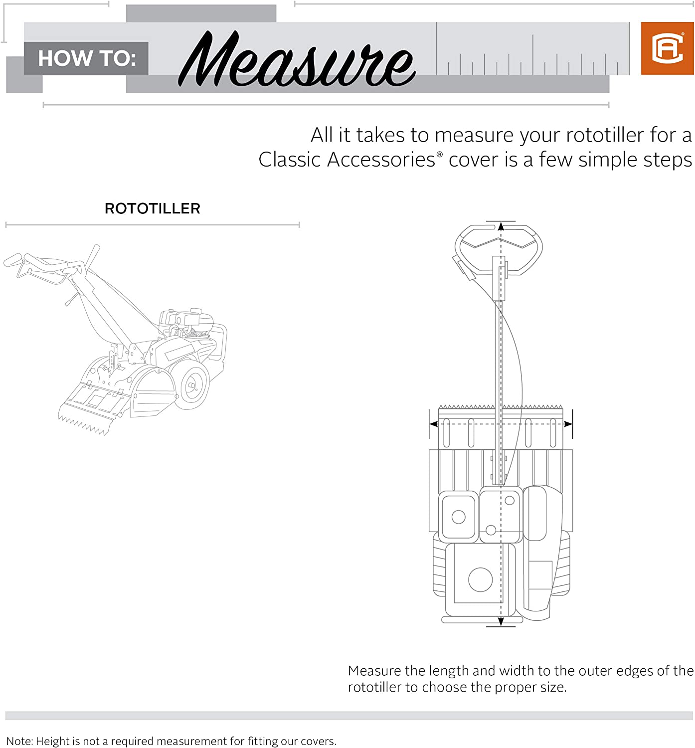 Classic Accessories Gas Rototiller Cover