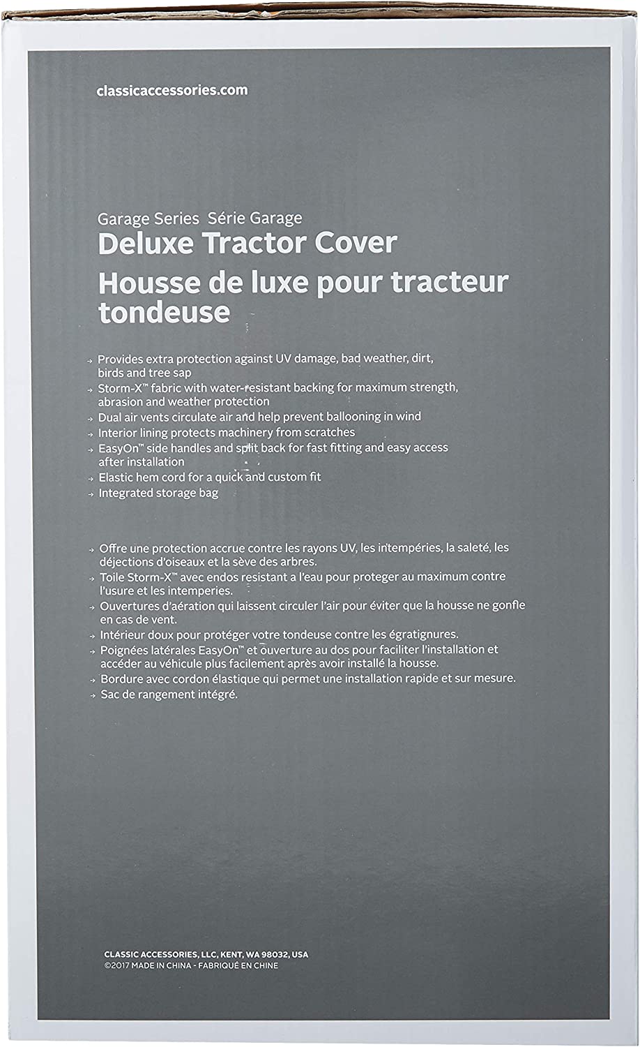 Classic Accessories StormPro Waterproof Heavy-Duty Tractor Cover, Fits tractors with decks up to 54 in