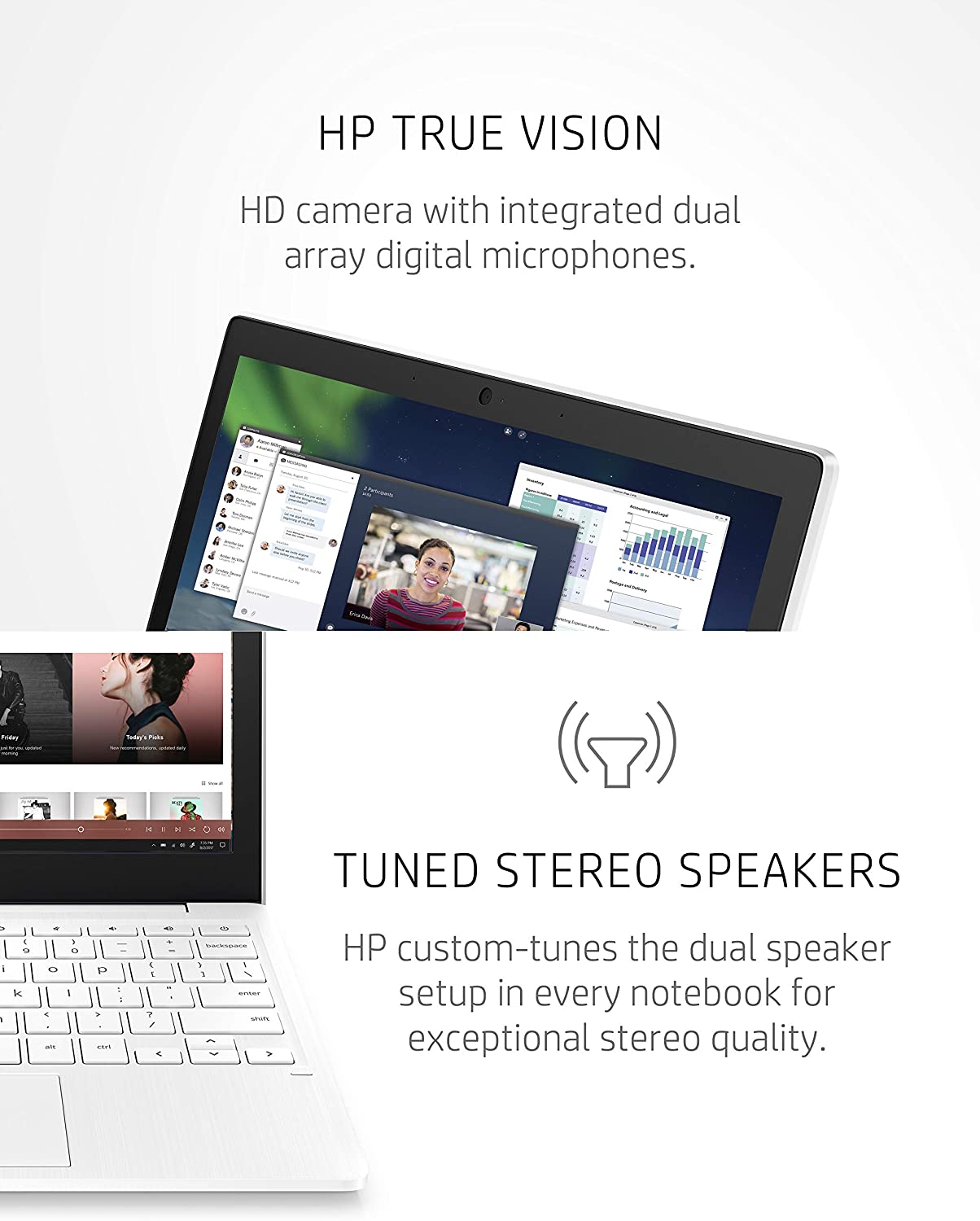 HP Chromebook 11-inch Laptop - MediaTek - MT8183 - 4 GB RAM - 32 GB eMMC Storage - 11.6-inch HD IPS Touchscreen - with Chrome OS√É¬¢√¢‚Ç¨≈æ√Ç¬¢ - (11a-na0050nr, 2020 model, Snow White)