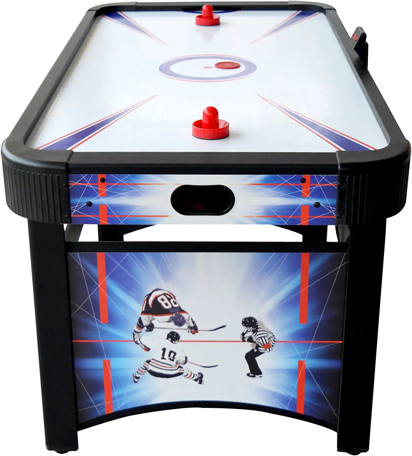 Hathaway Patriot 5-Ft Air Hockey Table for Kids and Adults, Great for Family Recreation Game Rooms, Electronic Scoring, Leg Levelers and Built-in Puck Return √É¬¢√¢‚Äö¬¨√¢‚Ç¨≈ì Includes Strikers and Pucks, Blue/Black