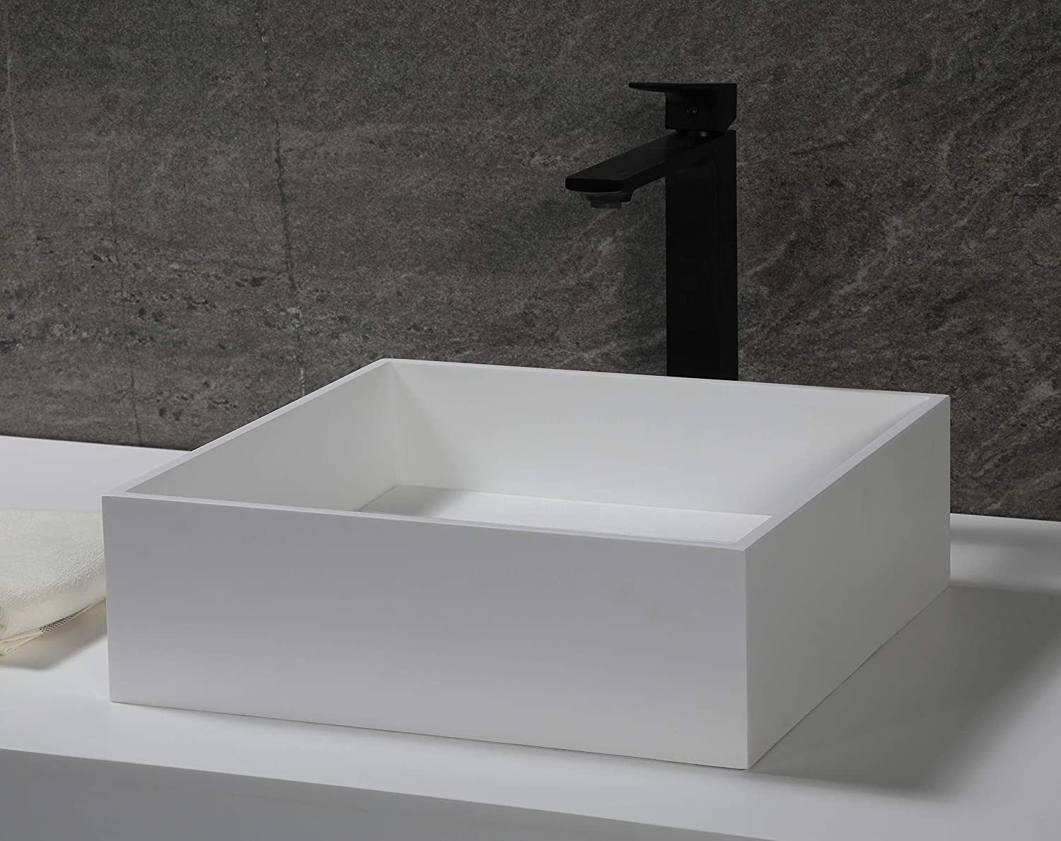 ALFI brand ABRS14S Bathroom Sink, White Matte