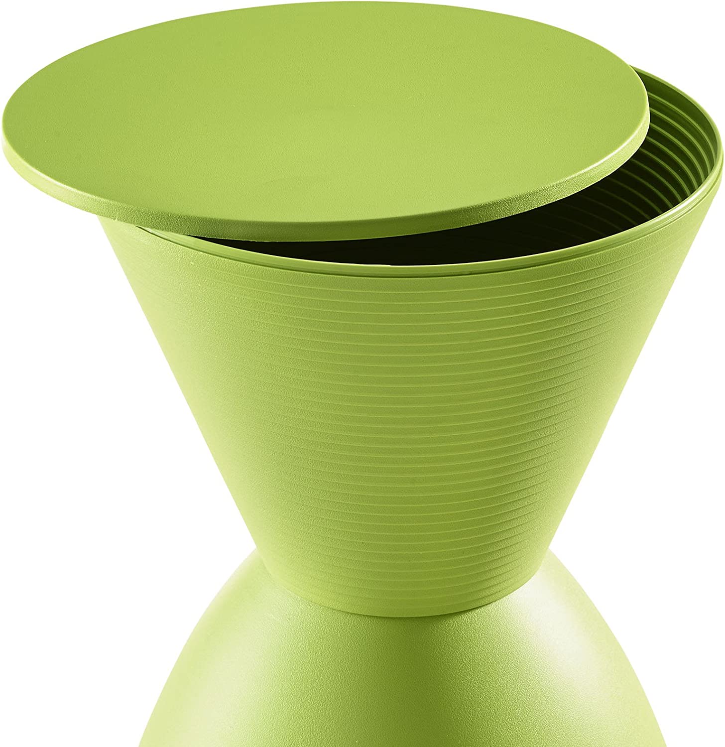 Modway Haste Contemporary Modern Hourglass Accent Stool in Green