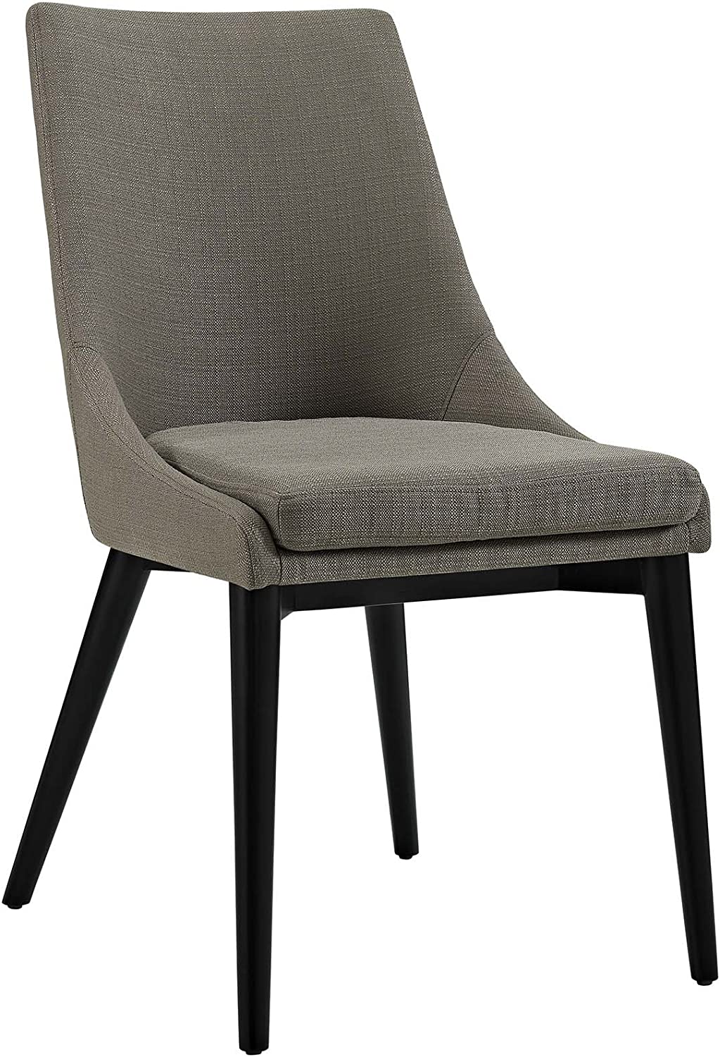 Modway Viscount Mid-Century Modern Upholstered Fabric Kitchen and Dining Room Chair in Wheatgrass