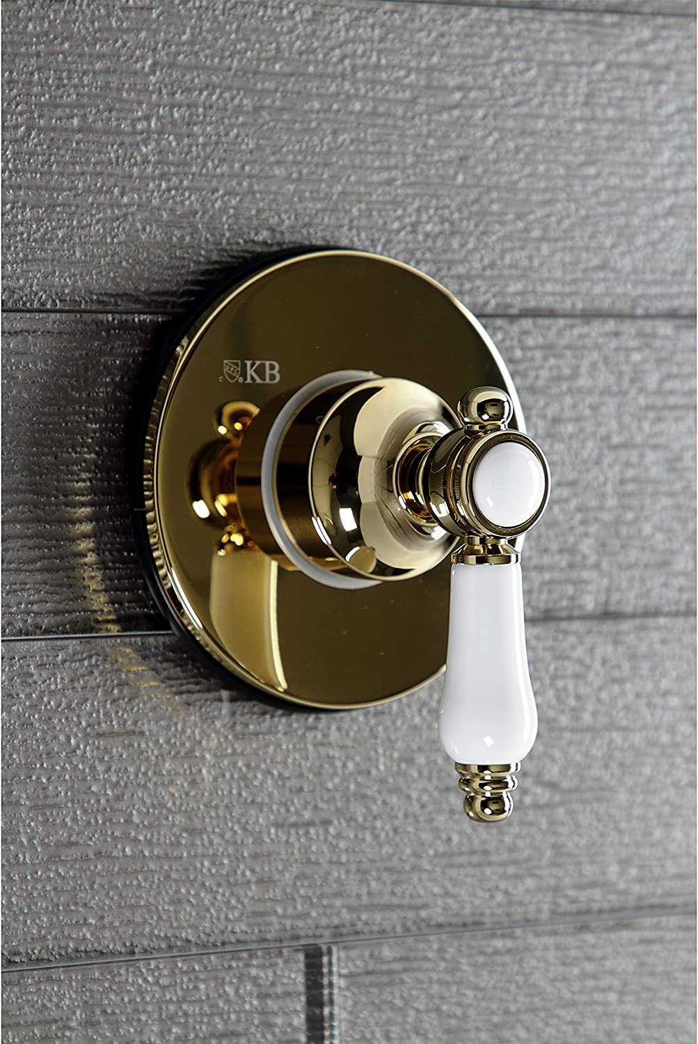 Kingston Brass KS3032BPL Bel-Air Three-Way Diverter Valve with Trim Kit, Polished Brass