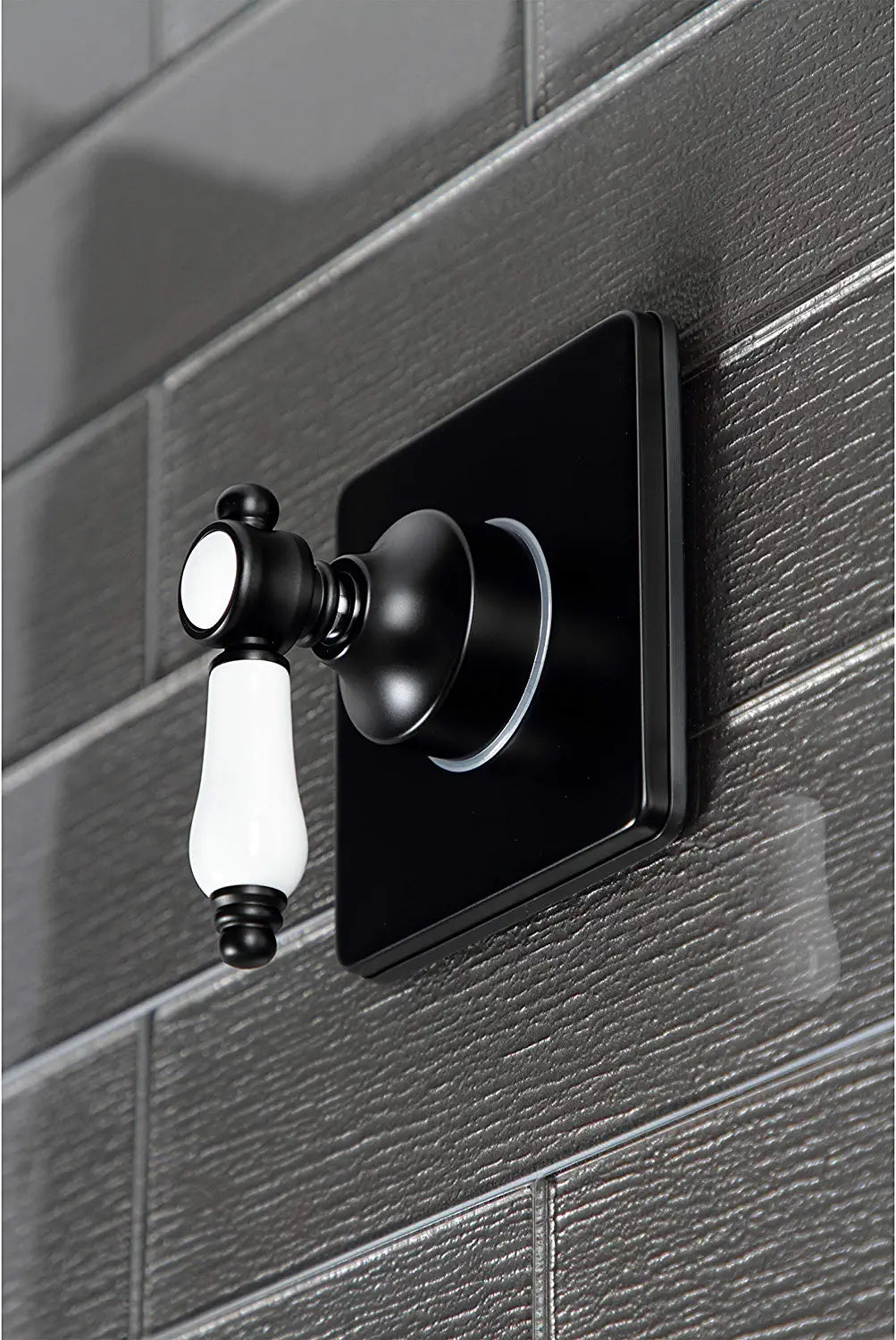 Kingston Brass KS3040BPL Bel-Air Three-Way Diverter Valve with Trim Kit, Matte Black