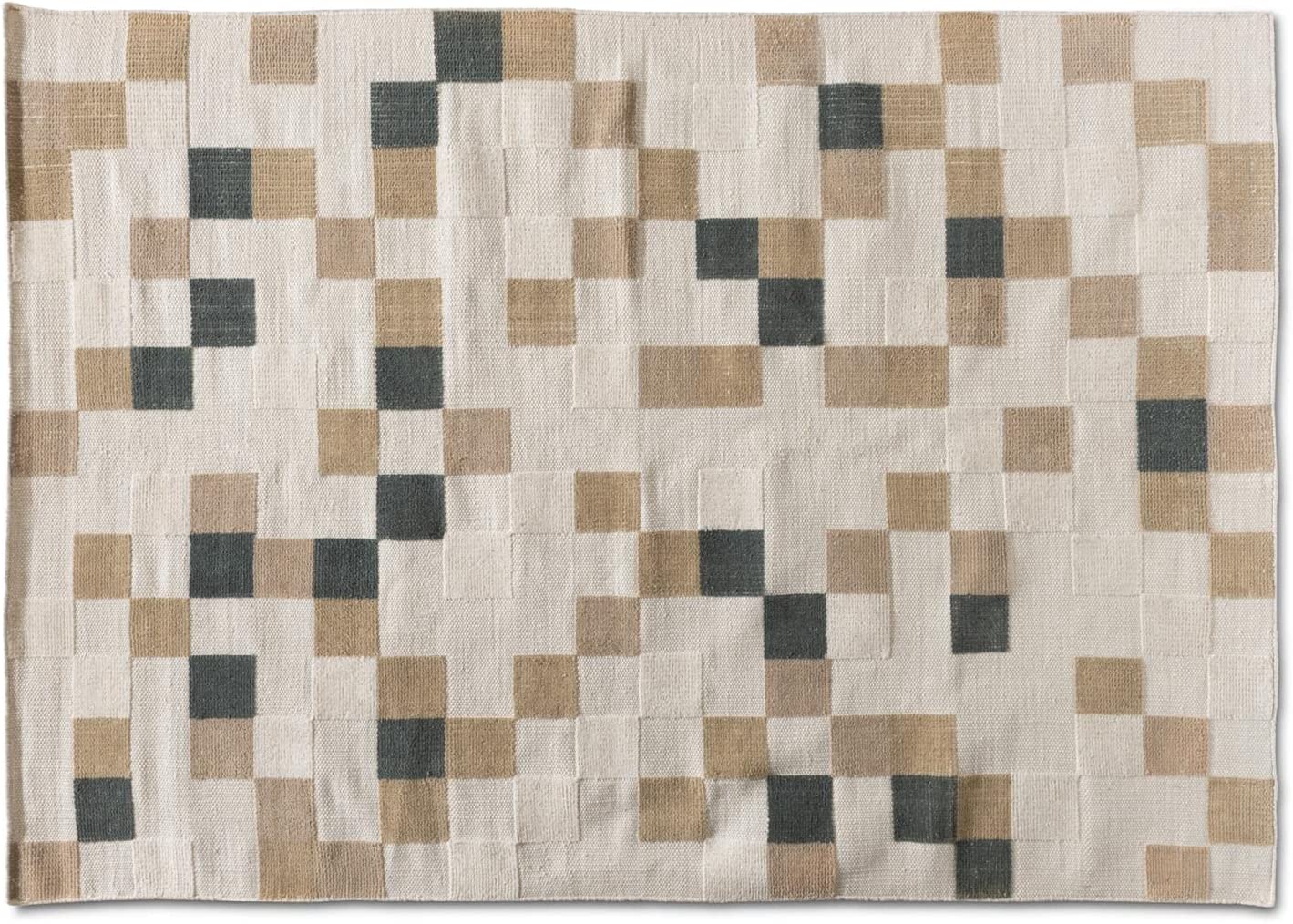 Baxton Studio Barbon Modern and Contemporary Ivory and Grey Handwoven PET Yarn Indoor and Outdoor Area Rug