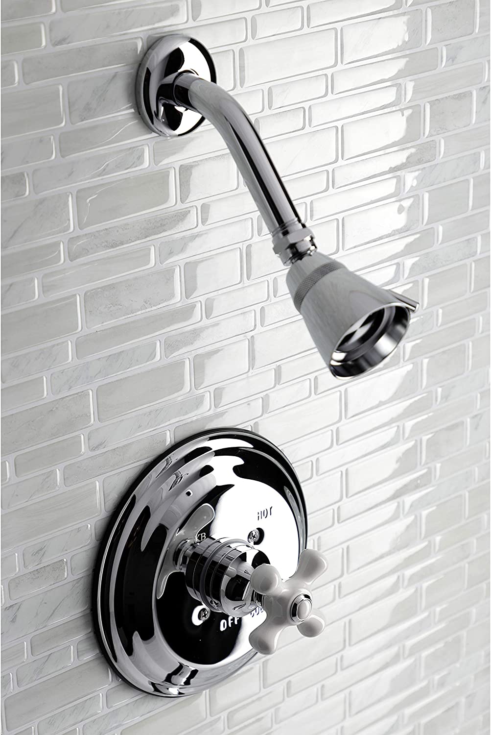 Kingston Brass KB3631PXSO Restoration Shower Faucet, Polished Chrome