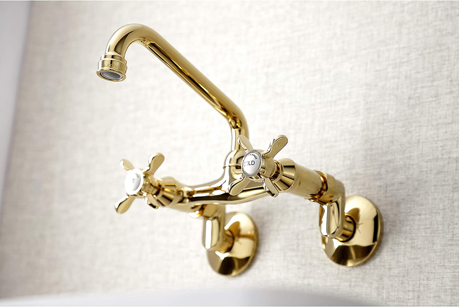 Kingston Brass KS113PB Essex Kitchen Faucet, Polished Brass