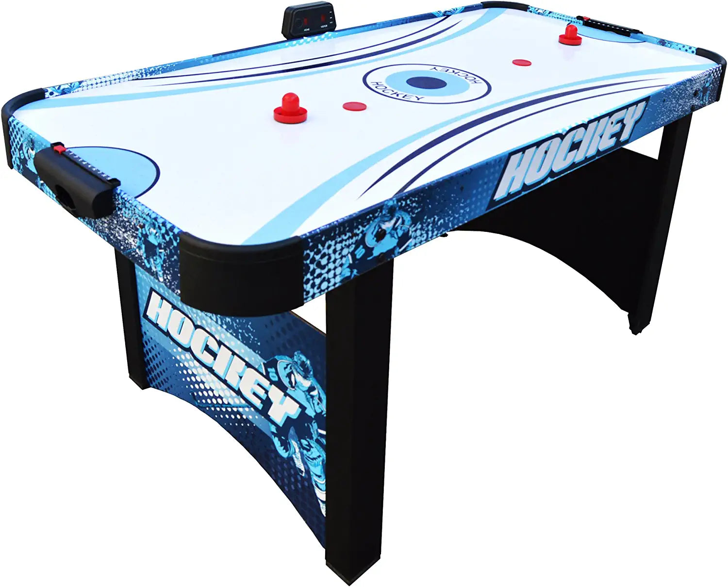 Hathaway Enforcer Air Hockey Table 5.5-ft for Kids with Electronic Scoring for Family Game Rooms √É¬¢√¢‚Äö¬¨√¢‚Ç¨≈ì Blue/White