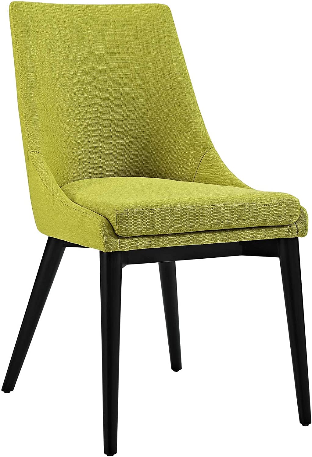 Modway Viscount Mid-Century Modern Upholstered Fabric Kitchen and Dining Room Chair in Wheatgrass