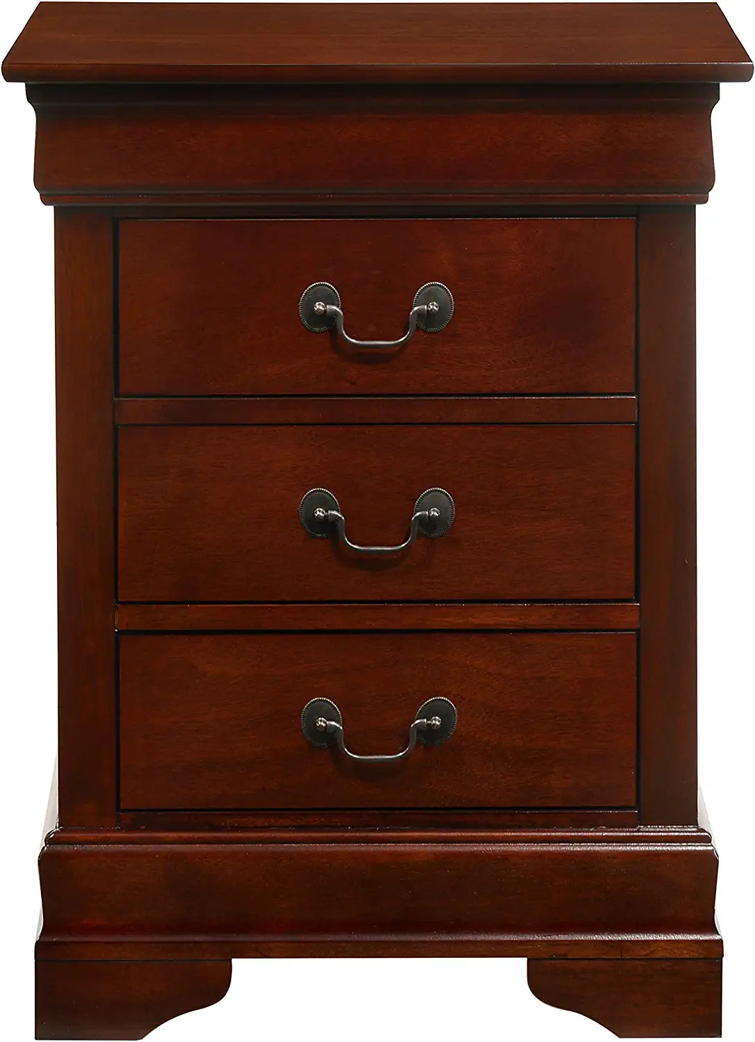 Glory Furniture 3 Drawer Nightstand, 29&#34;H X 21&#34;W X 16&#34;D, Cherry