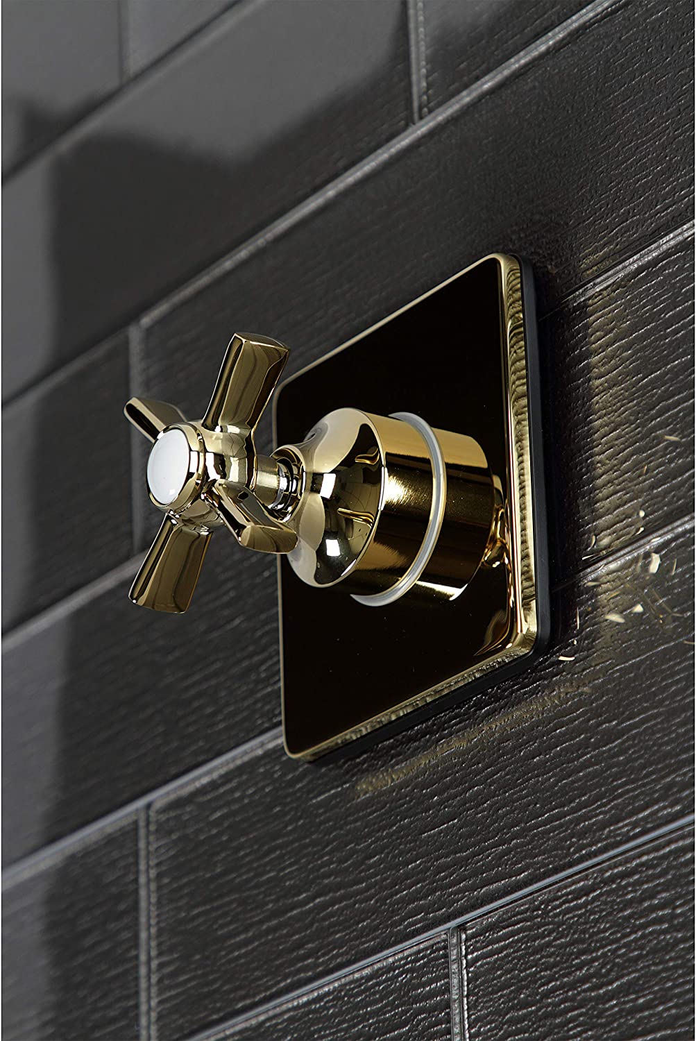 Kingston Brass KS3042ZX Three-Way Diverter Valve with Trim Kit, Polished Brass