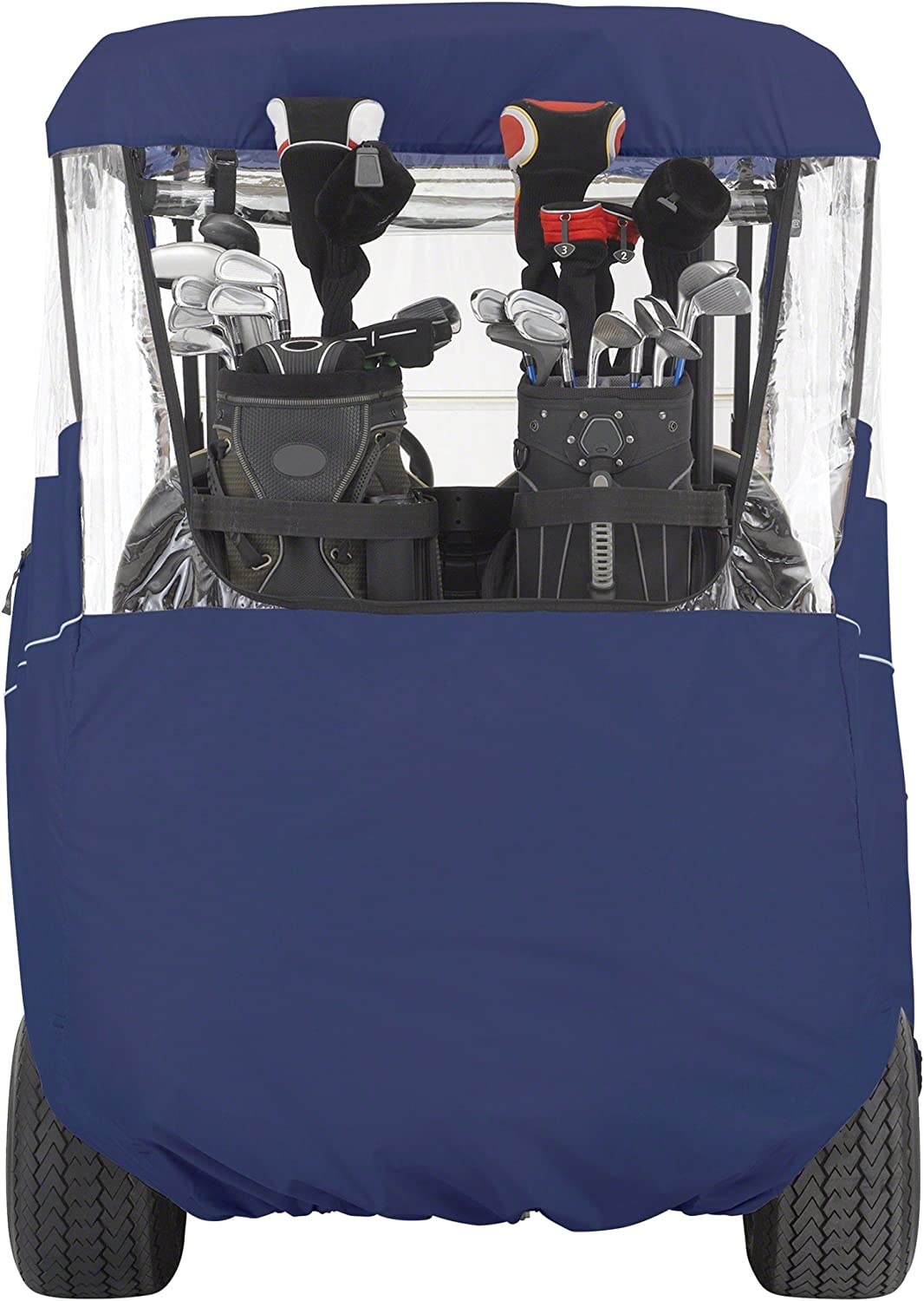 Classic Accessories Fairway Golf Cart Travel Enclosure, Navy, Short Roof