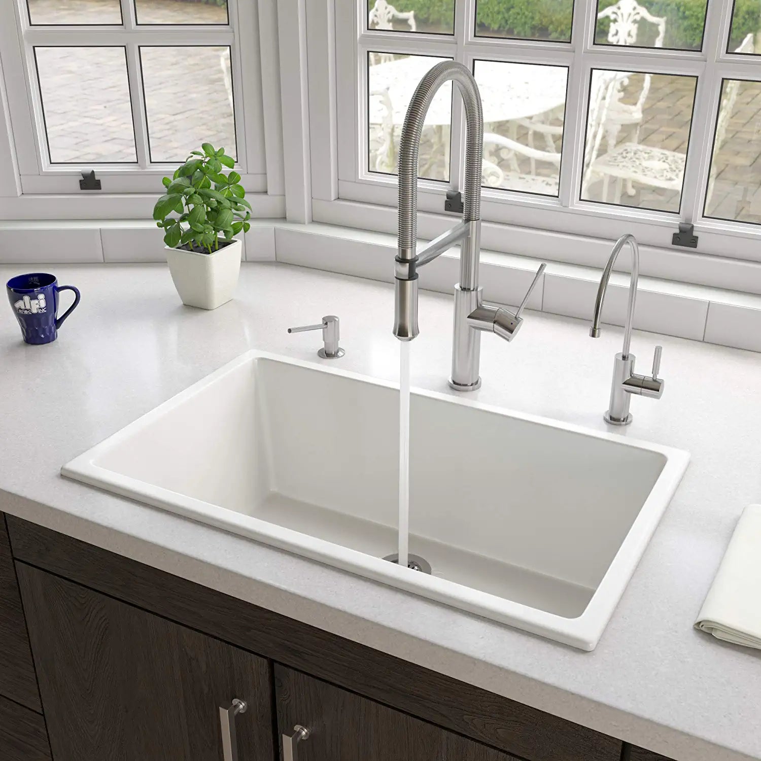 Alfi AB3018UD-W Kitchen Sink, White