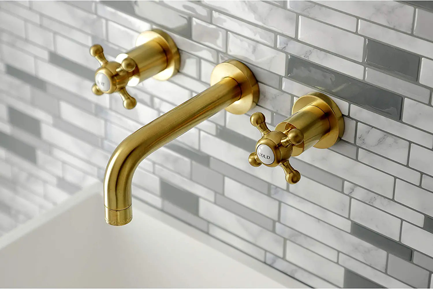 Kingston Brass KS8127BX Metropolitan Bathroom Faucet, Brushed Brass